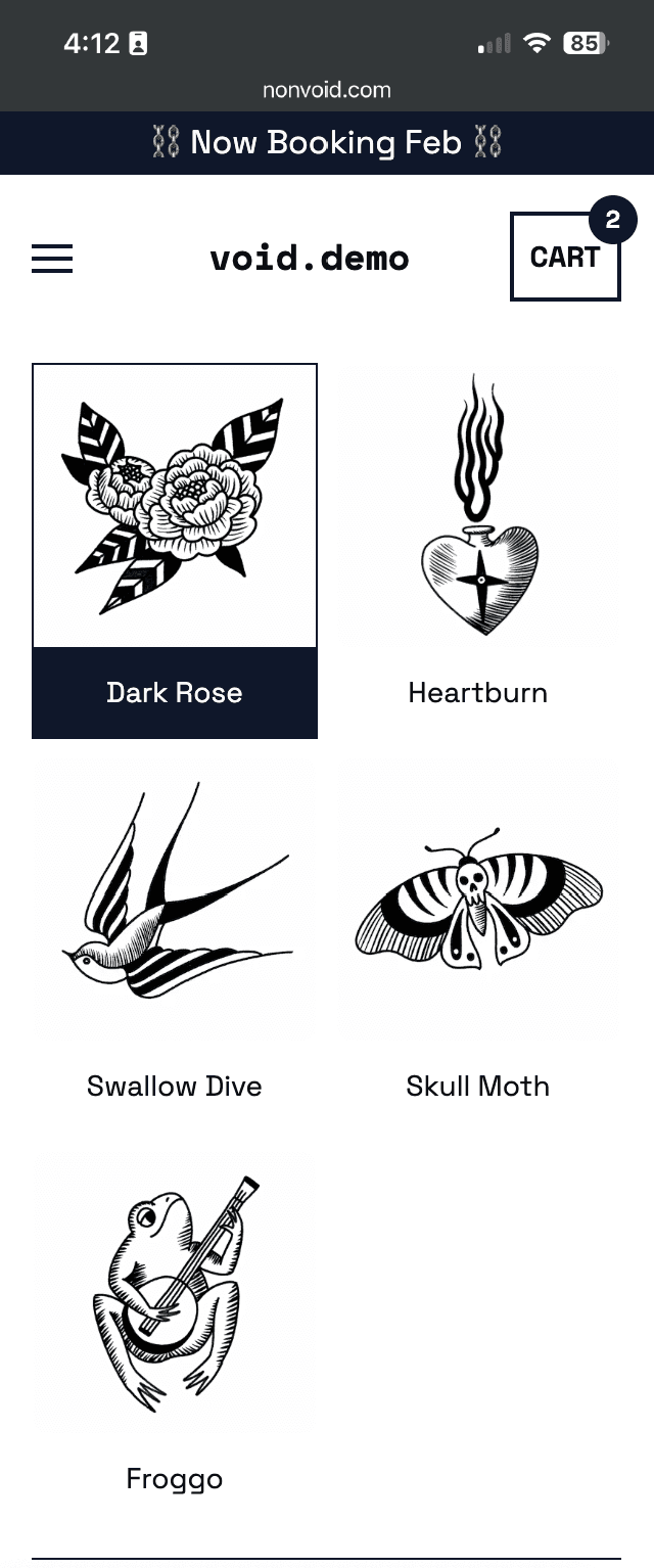 NonVoid mobile screenshot